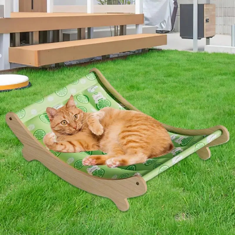Cat Chair Cooling Washable Cat Bed Pet Hammocks For Floor Outdoor Bedroom Balcony Offices Apartment Corner Living Room Indoor
