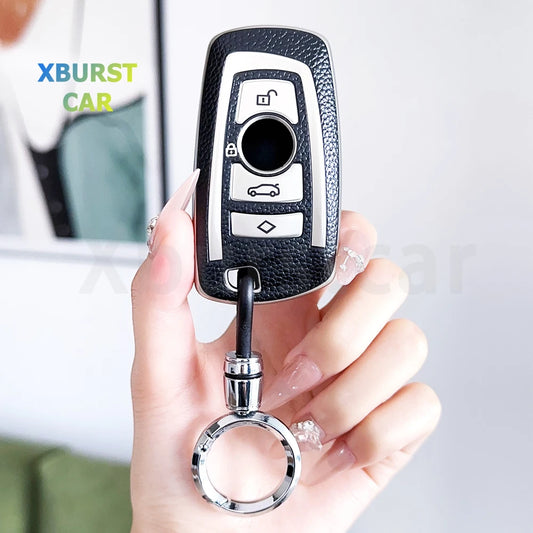 TPU Leather Car Smart Key Fob Case Cover for BMW 3 4 5 Series 320i 530i 550i F20 F21 F30 F31 F25 F01 F02 Shell Holder Protector