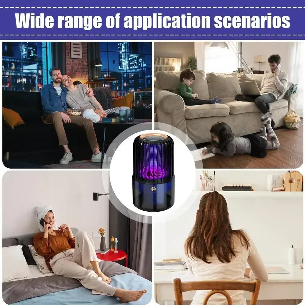 Electric Fly Trap Silent Electric Fly Catcher Gnat Traps USB Rechargeable Fly Zappers For Home Fly Trap Fly Control Device For