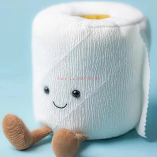 15cm Jelly Cat Creative Toilet Paper Modeling Doll Roll Paper Cute Funny Doll Pendant Plush Toys Holiday Gifts.