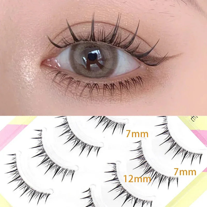 Dream Deer False Eyelashes A Type Eyelashes Upgraded Lash V-shaped 0.14mm Transparent Stem Soft Natural Eye Lashes Mink