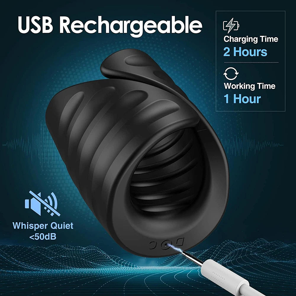 HESEKS Male Masturbator Penis Training Vibrator With APP Control Sex Toy For Men Sexual Massager Cock Ring Glans Trainer 18