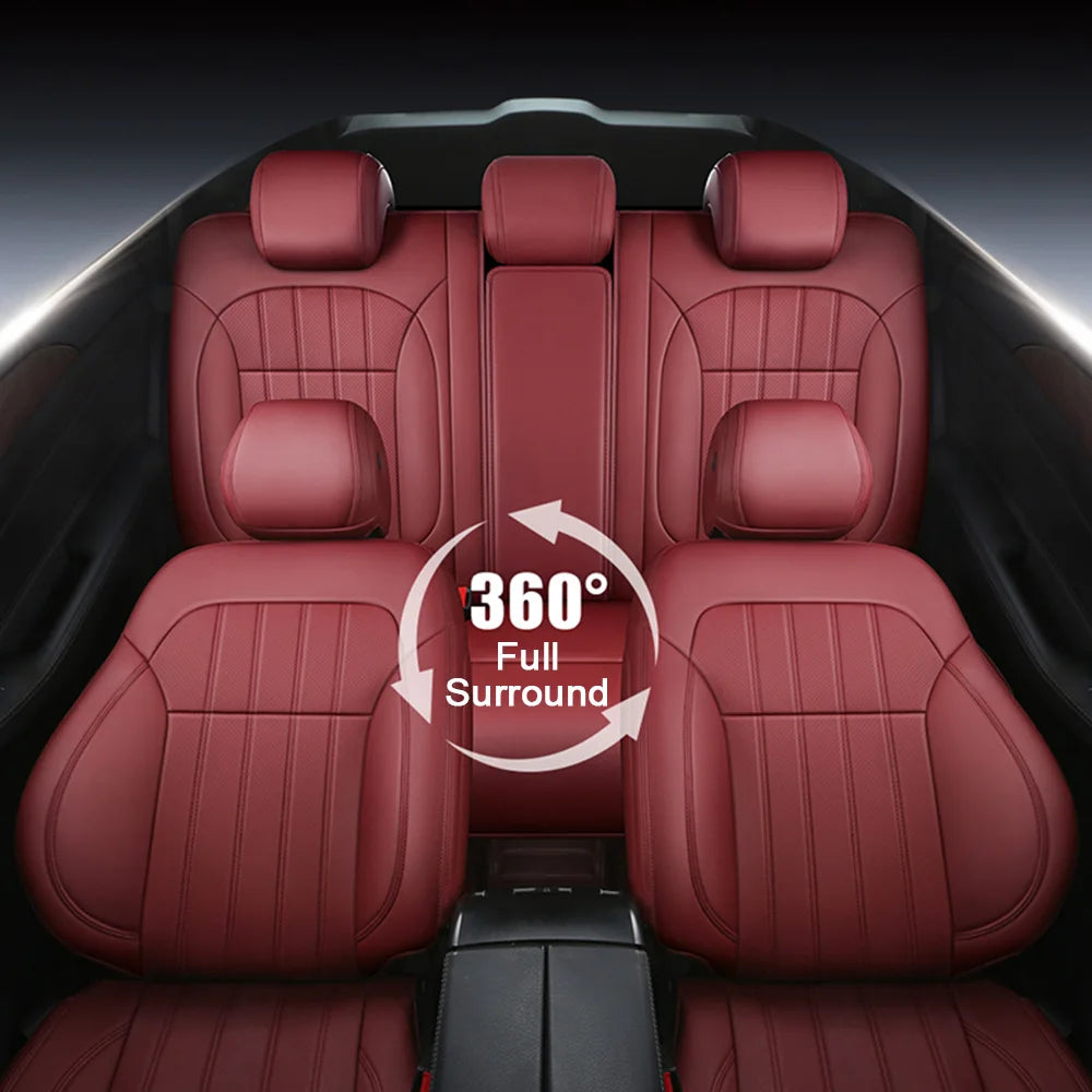 For Land Rover Range Rover Velar 2017 2018 2019 2020 Faux Leather Custom Car Seat Covers Full Set Interior Protector Accessories