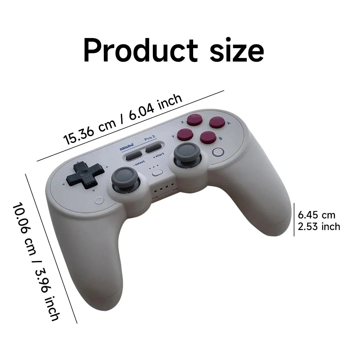 8Bitdo 2 Pro Bluetooth Gamepad Joystick Controller for Switch OLED PC MacOS Android Steam Deck Raspberry Pi with Storage Case