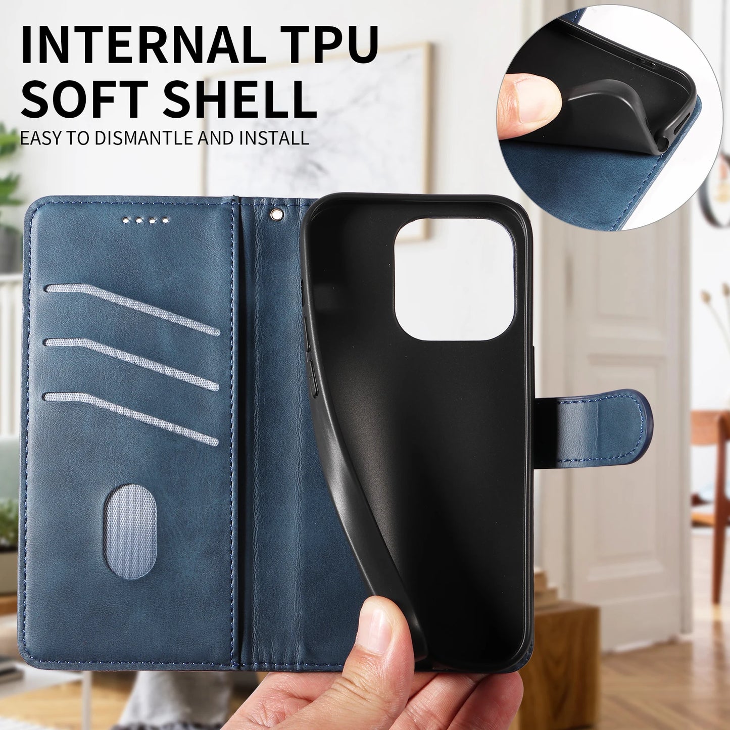 Wallet Magnetic Flip Leather Case For Huawei Mate 60 Pro Plus 20 10 Lite P70  P30 P20 P10 P9 P8 Nova Y90 Y70 3 12 SE 4G P Smart