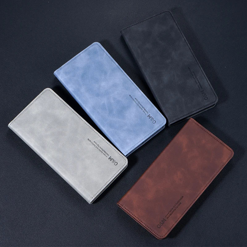 Leather Case For Honor 70 90 200 300 500 400 Global X9C Magic 7 8 Pro Stand Flip Wallet Cover Card Slot and Magnetic buckle