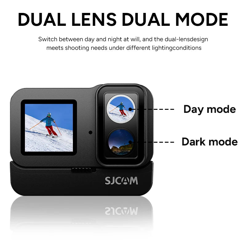 SJCAM SJ20 Dual Lens Dual cameras 4K Action Camera Waterproof 5G WiFi Touch Screen action cam camera sport helmet New In 2024