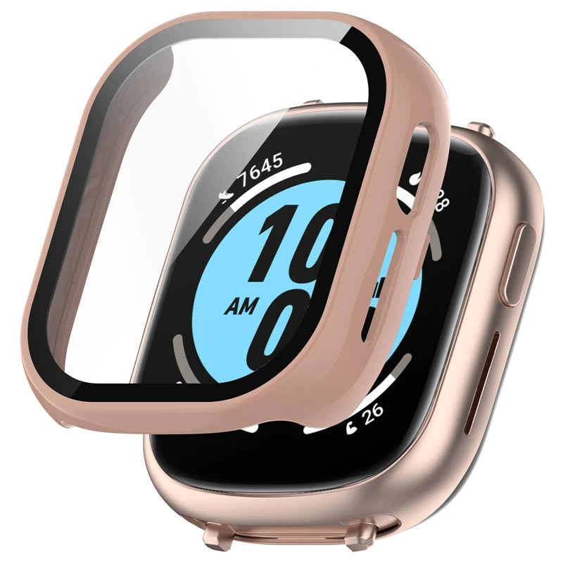 Tempered Glass + PC Cover for Honor Watch 4 5 Full Coverage Protective Bumper Case for Honor Watch4 Screen Protector Accessories