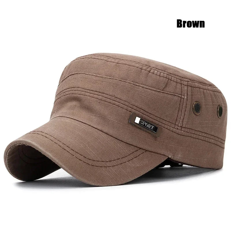Military Cadet Flat Cap Fashion Clothes Adjustable Snapback Hat Unisex New Fashion Classics Outdoor Casual Sport  Baseball Cap