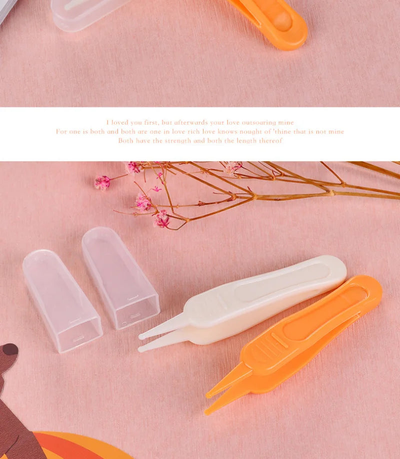Clearance_Baby Dig Booger Clip Infants Ear Nose Navel Clean Tools Kids Safety Tweezers Cleaning Forceps Toddler Nasal Cavity Car