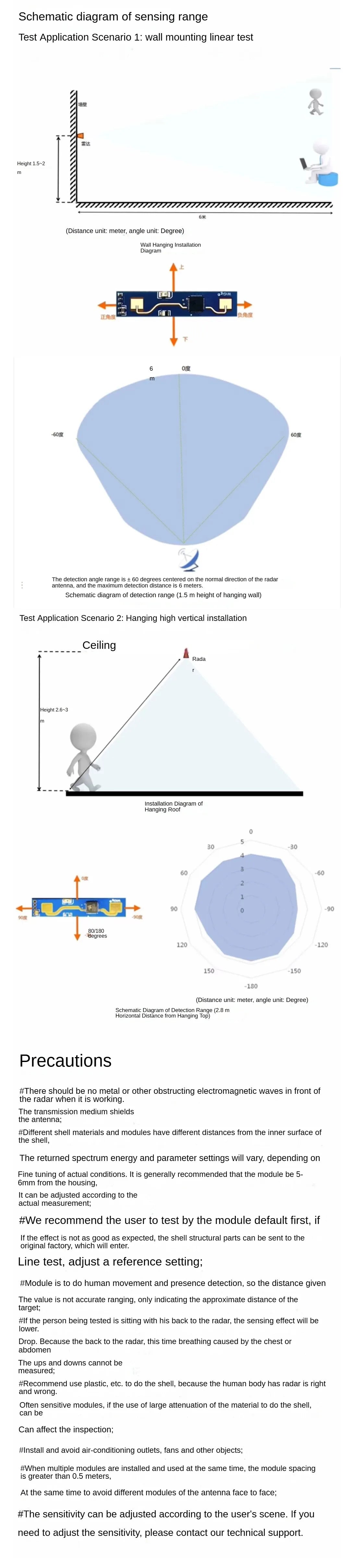 HLK-LD2410 5V Mini High Sensitivity 24GHz Human Presence Status Sensor Radar Module