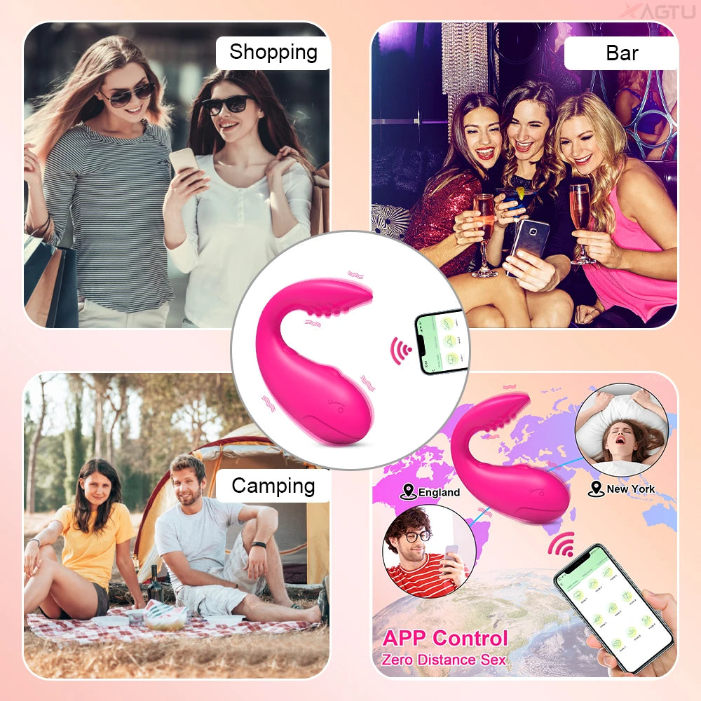 Wireless Bluetooth APP Vibrator Egg for Women Clit Clitoris Stimulator Wearable G Spot Vibrating Female Love Egg Adult Sex Toys