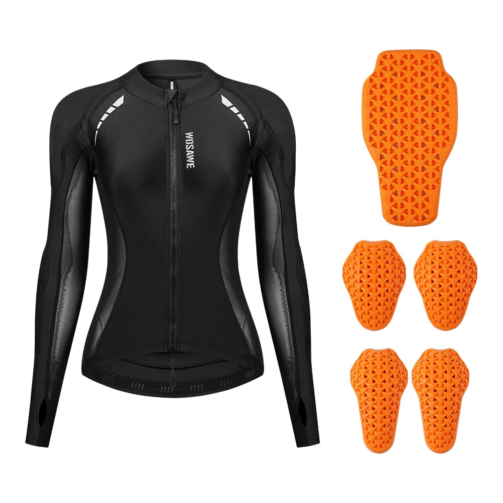WOSAWE Women Motorcycle Soft Armor Full Body Summer Motorbike Protective Jacket Motocross Racing Pants CE Approved