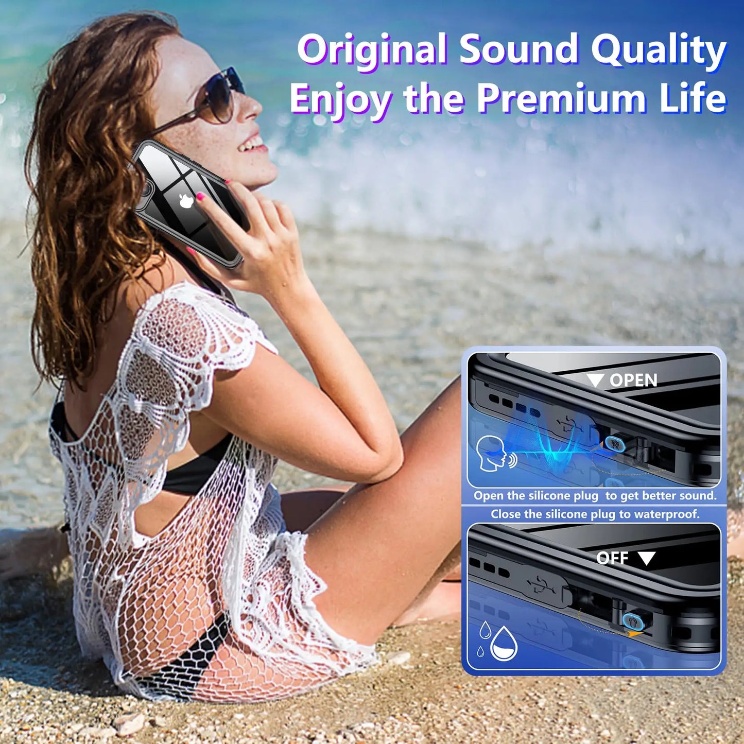 shellbox Professional Waterproof Phone Case for iPhone 14 17Air 13 15 16 - 360 Full Coverage Shockproof Dustproof IP68