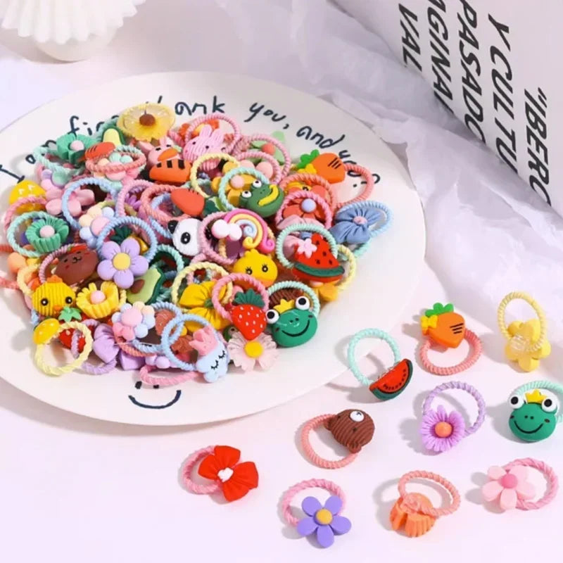 Children's Rubber Bands Do Not Harm Hair Girl Headbands Korean Baby Accessories Rings Tie Rubber Bands Little Girl Headbands