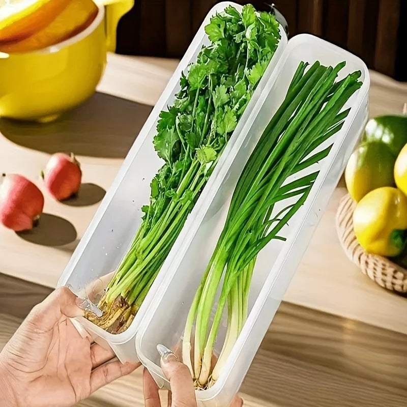 2pcs Refrigerator fresh-keeping storage box, fresh-keeping artifact,Small Food Preservation Boxes,Transparent Sealed Storage Box