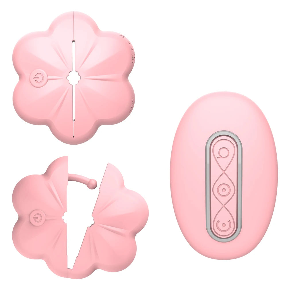 Nipple Clamps Vibrating Massager Remote Control Invisible Wear Sex Toys for Women Breast Pleasure Stimulate Foreplay Teasing Toy