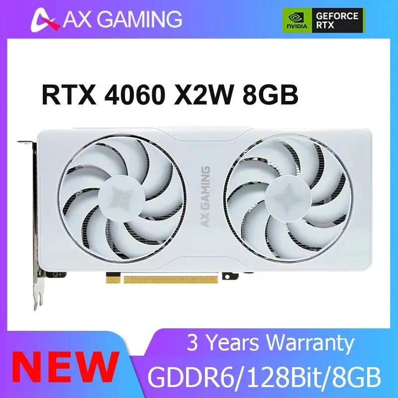 AX-Power By INNO3D GeForce RTX 4060 Graphics Card 8GB X2W GDDR6 128Bit NVIDIA 8G RTX4060 Video Card Desktop Gaming GPU New