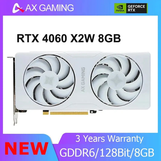 AX-Power By INNO3D GeForce RTX 4060 Graphics Card 8GB X2W GDDR6 128Bit NVIDIA 8G RTX4060 Video Card Desktop Gaming GPU New