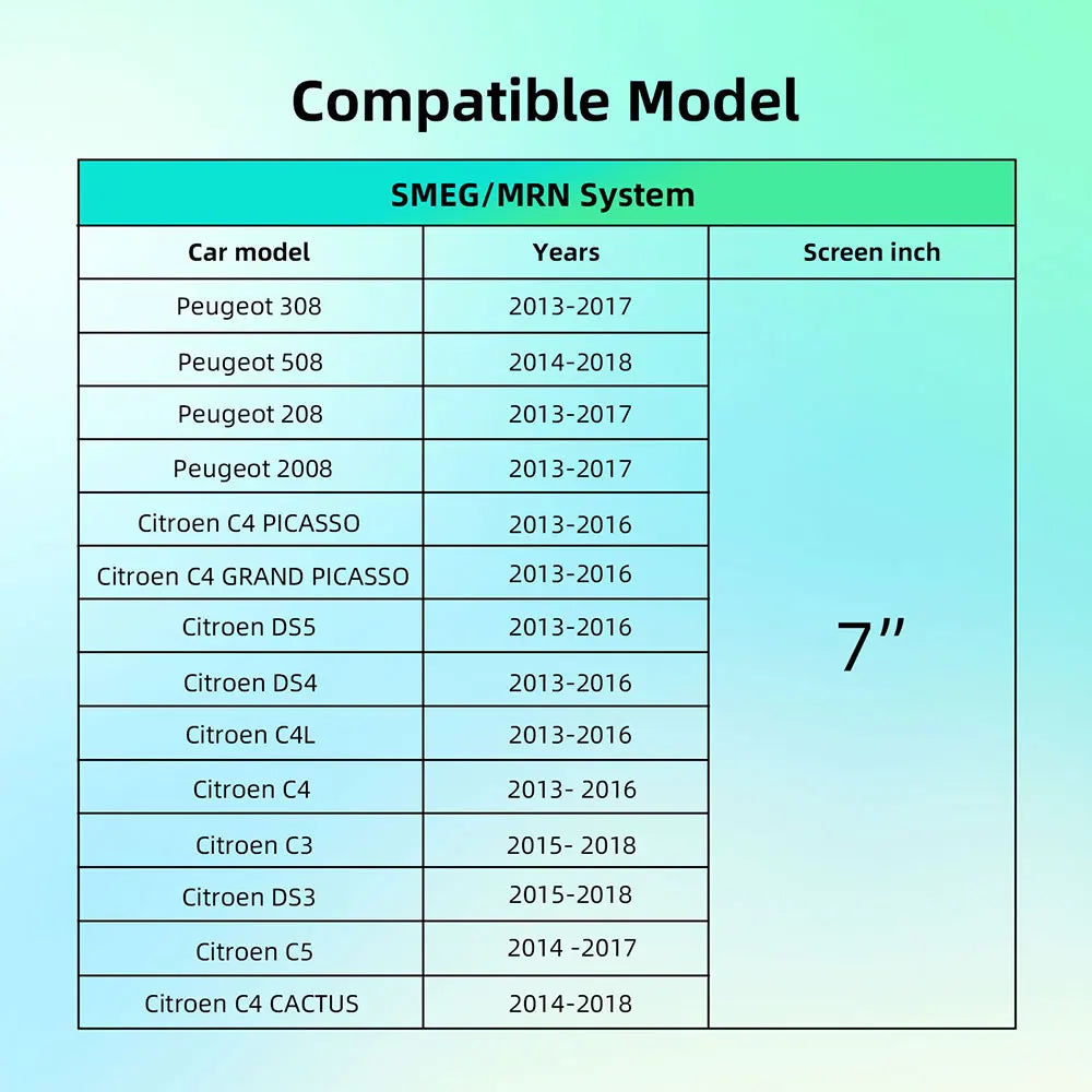 Wireless Carplay Android Auto Fits For Peugeot&Citroren SMEG&MRN NAC 208 308 508 3008&C4 DS3 DS4 DS5 Reverse Camera