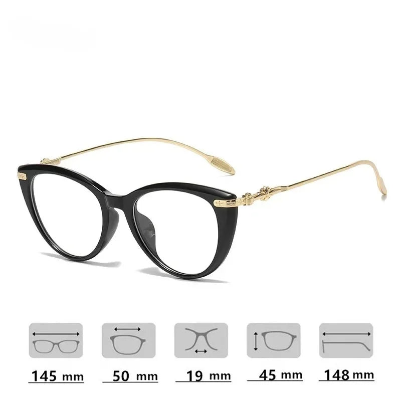 Cat Eye Oval Frame Reading Glasses For Women Blue Light Blocking Presbyopia Glasses Unisex Ultralight Far Sighted Eyeglassees