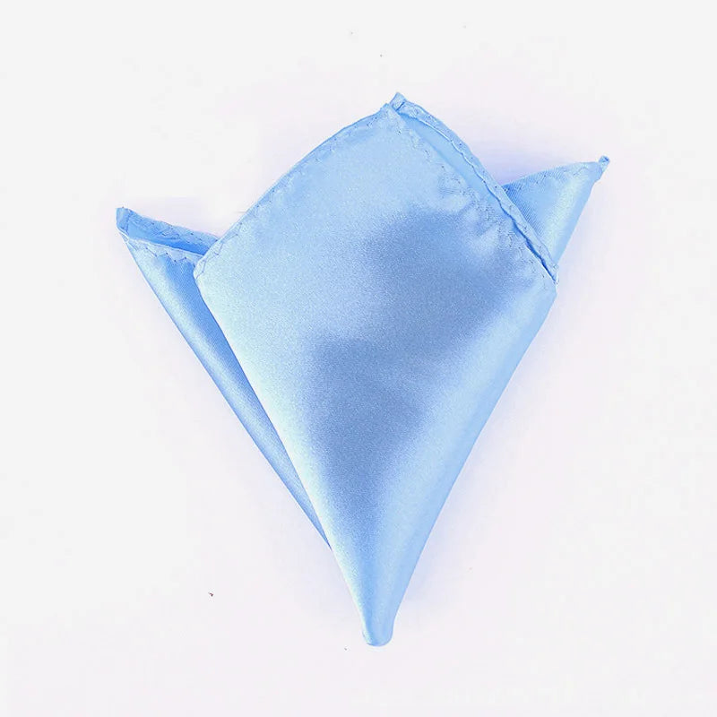 Luxury Men's Handkerchief Solid Color White Black Red Hankies Polyester Hanky Business Pocket Square Chest Towel 22*22CM