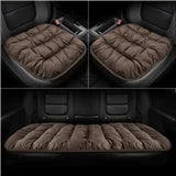 New car seat cushion single piece backless, autumn and winter universal plush anti slip cushion, warm pad three piece set