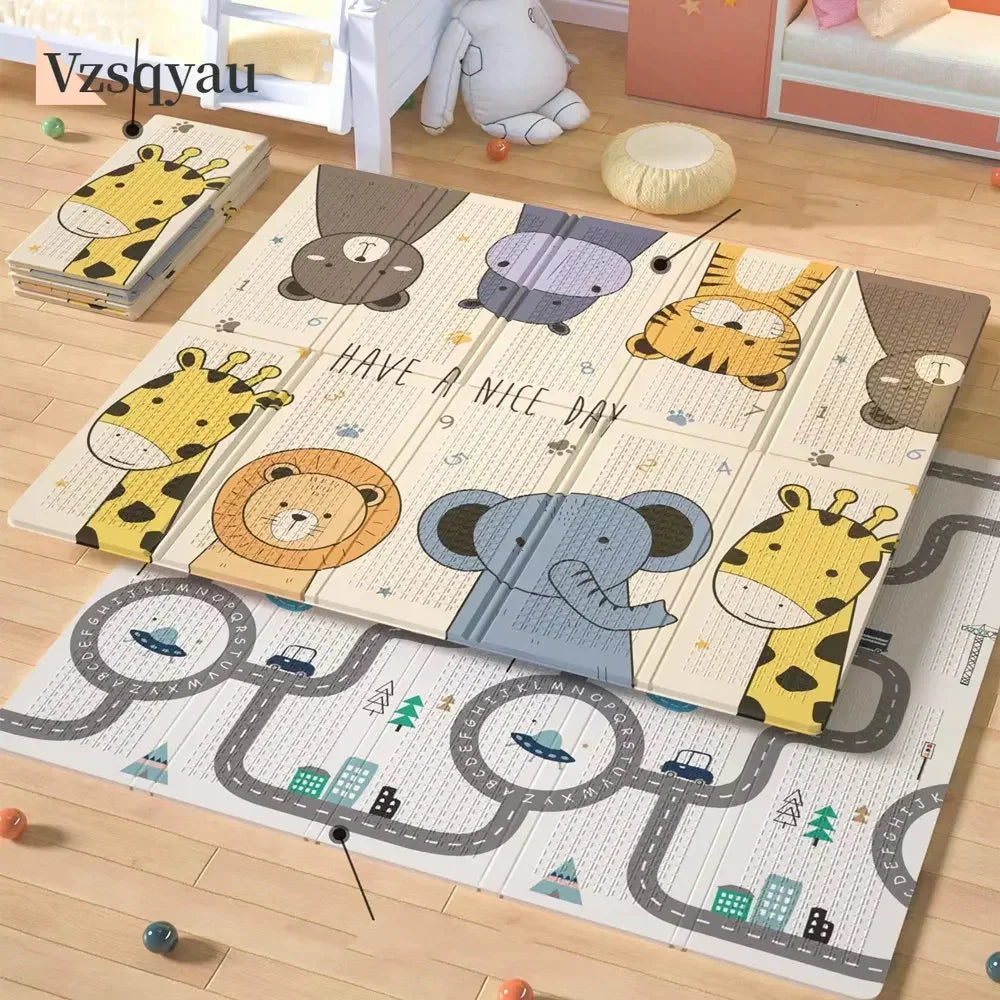 Cartoon Baby Mat Children's Floor Mat XPE Thick Kids Crawling Mat Folding Gym Game Rug Home Living Room Tasteless Carpet BabyMat