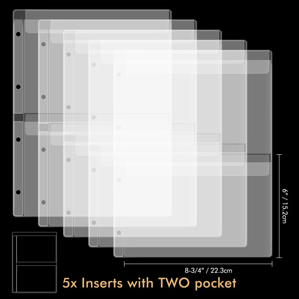 A4 Die Storage Book Binder 1/2/3/4 Page Protectors Pockets Inserts Organizer for Stamps Dies Stencil Storage Bag 2024 New