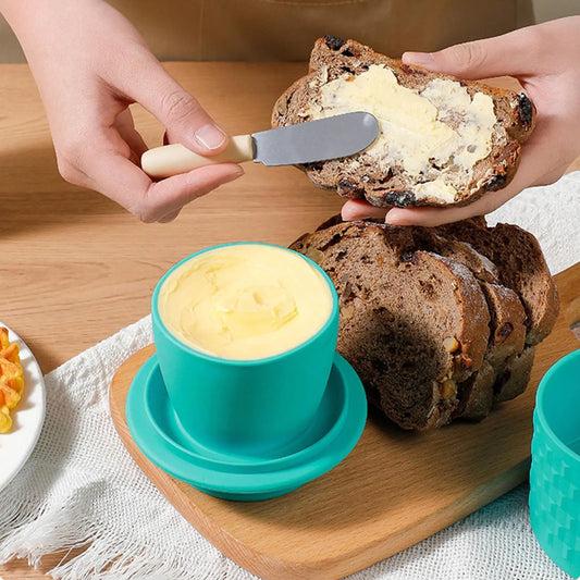 French Butter Crock For Counter With Lid Spreadable Butter Silicone Bell Style Butter Jar Butter Dish Butter Keeper Holder Jar