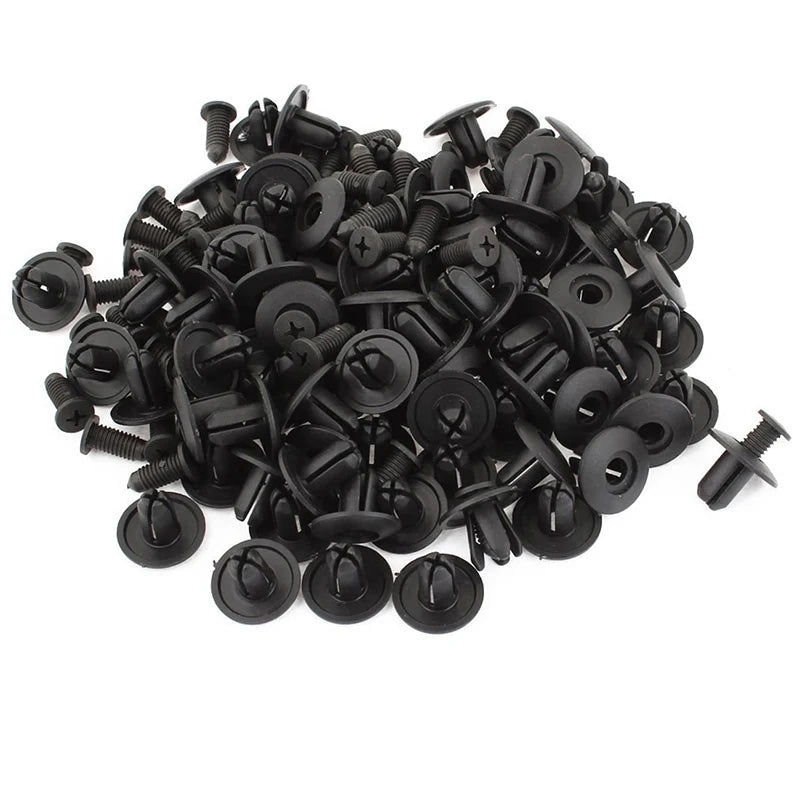 8mm/6mm Plastic Rivets Fasteners Screw Car Fender Bumper Screws Clips Rivets Auto 8mm Hole Plastic Push Pin Clip Car Accessories