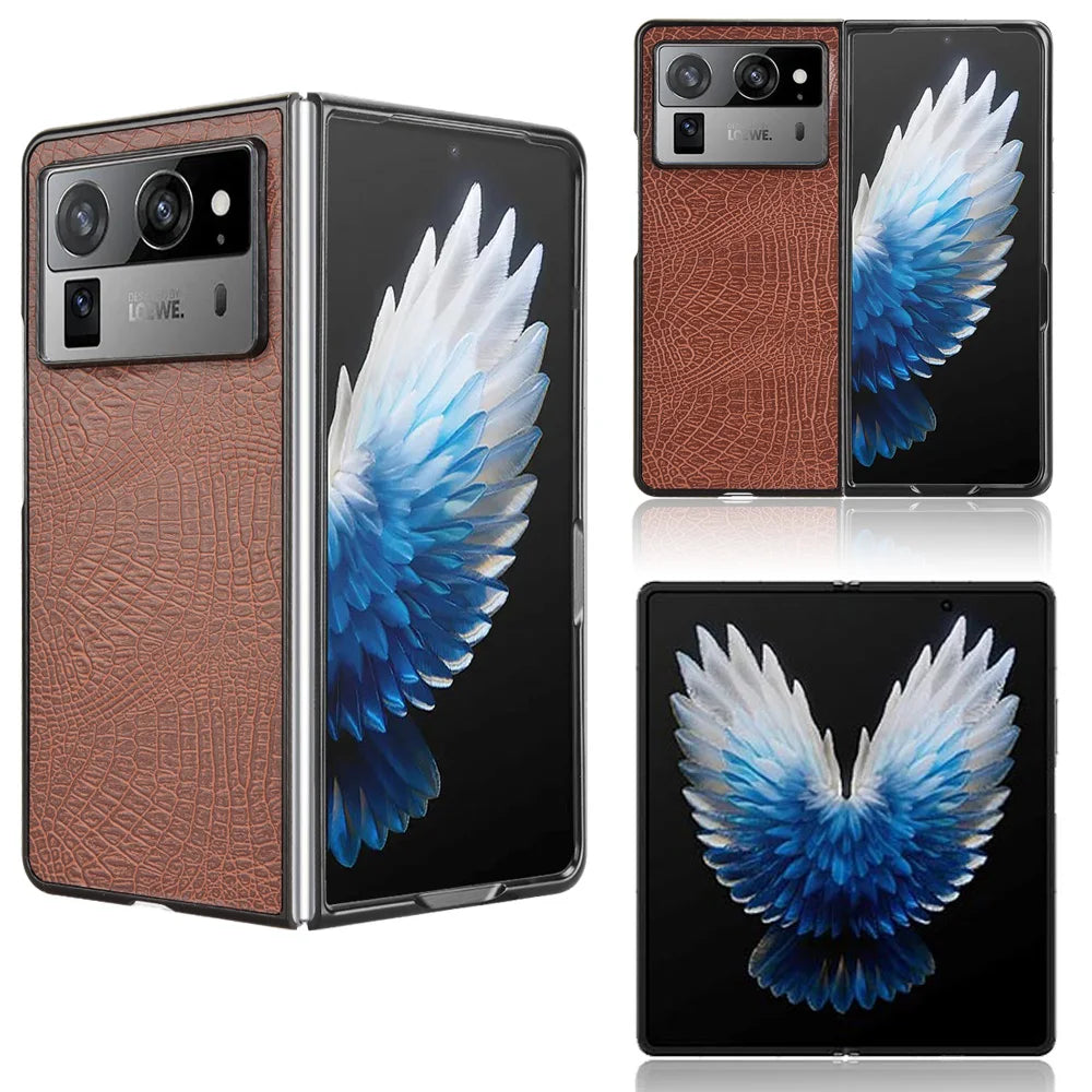 For Tecno Phantom V Fold 2 Case Luxury Leather Skin Texture Ultra Thin Slim Back Cover For Tecno Phantom V Fold2 Phone Cases