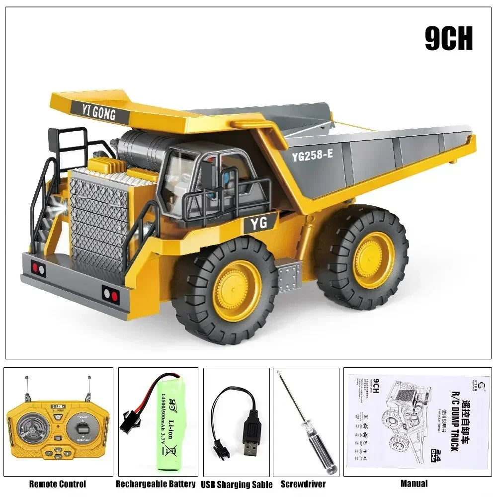 Children Remote Control Car Toys For Boys RC Constructionl Excavator Dump Truck Bulldozer Electric Car Kids Toys Christmas Gifts
