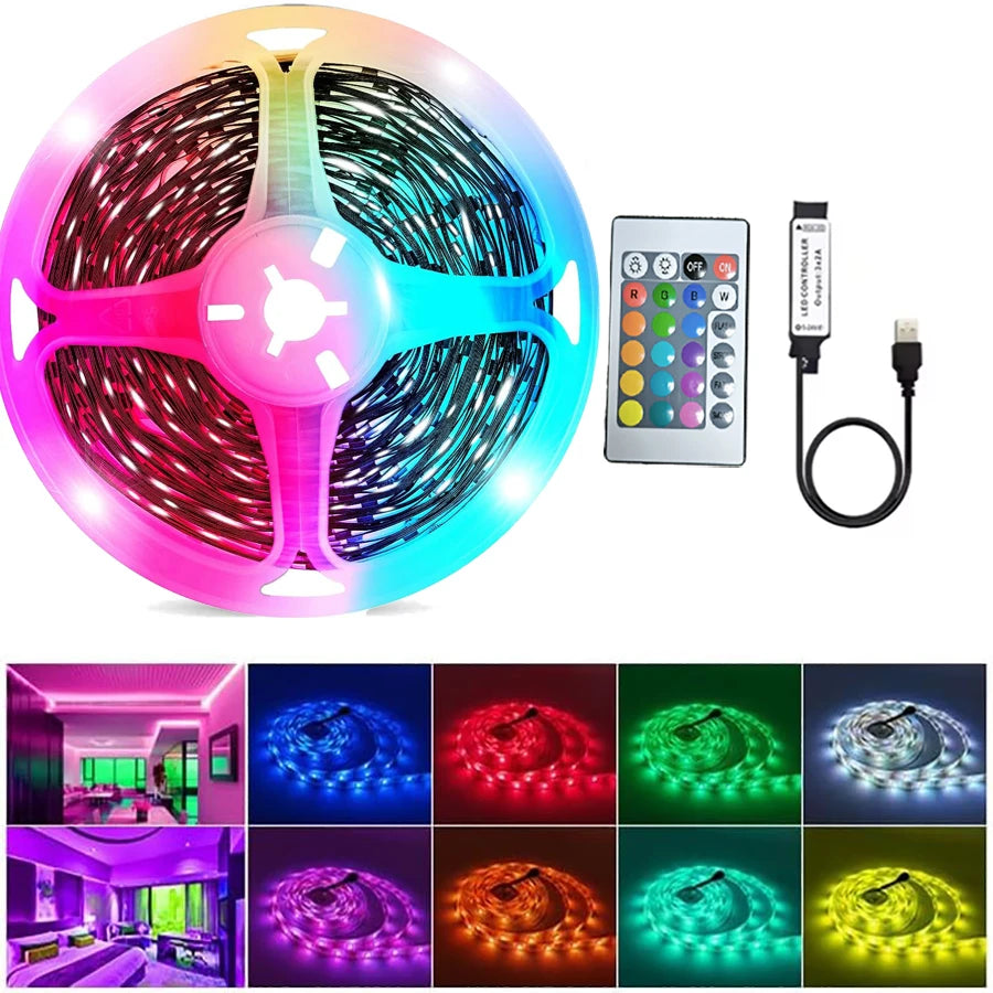 Intelligent LED strip lights-color change, music synchronization, application control, remote control, RGB-suitable for room dec