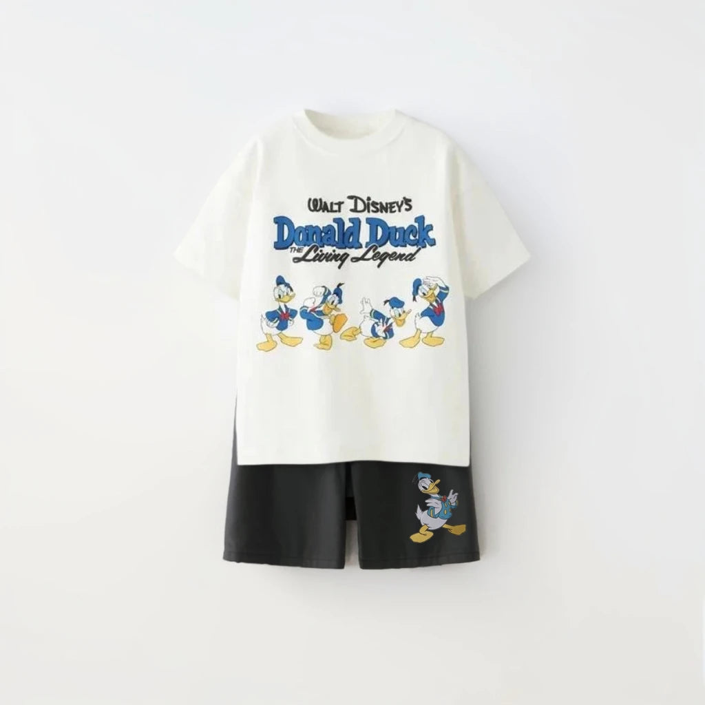 Short Sleeve Outfits Kids Summer Clothing 1-7Years Old Child Costume Cartoon Tees Toddler Boys New Fashion T-shirt+Shorts