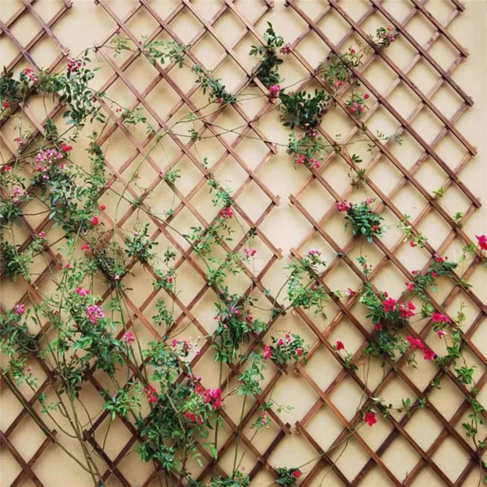 Garden Expanding Wooden Trellis Expandable Trellises Aluminum Riveted Each Piece Expands to 200cm x 30cm Climbing Plants Support