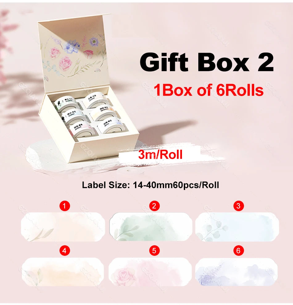 Niimbot D110 D11 Label printer paper Waterproof Anti-Oil Price Label Sticker Transparent Pure Color Label thermal Sticker Paper