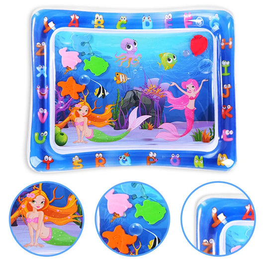 1pc Mermaid Inflatable PVC Playing Mat Baby Play Water Mat Toddler Pad Kids Early Education Activity Toys Mat Cushion Gift