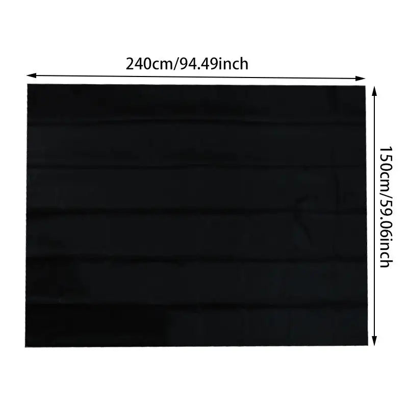 100% Blackout Curtain Removable Portable Travel DIY Blocking Window Film For Living Room Home Non-perforate No Drill Black Cloth