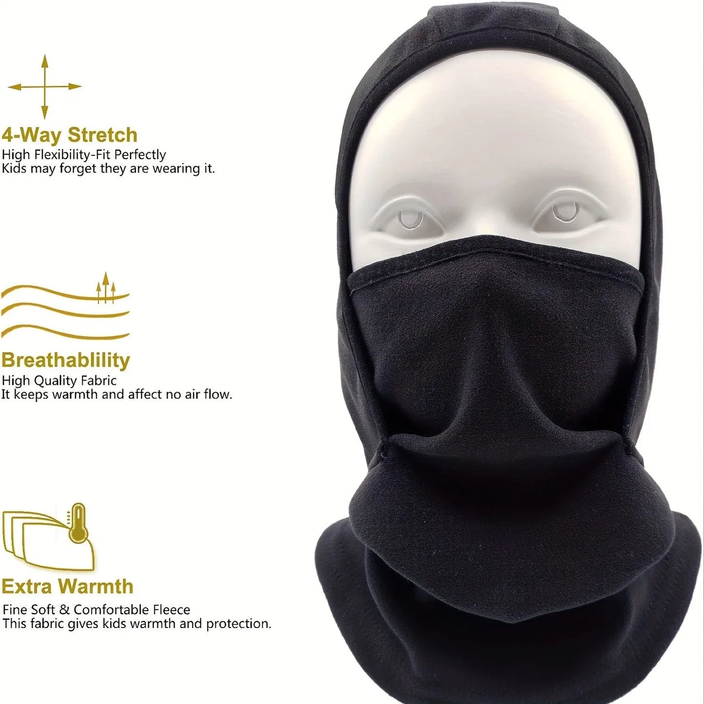 Ski mask windproof neck warm leggings winter warm face suitable for cold weather fleece