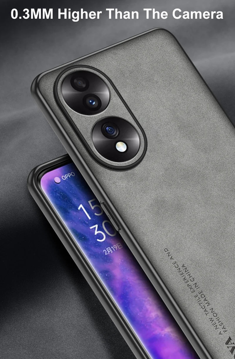 Luxury PU Leather Case For Honor 90 70 50 Back Cover Matte Full Protection TPU Silicone Phone Case For Honor50 Honor70 Honor90