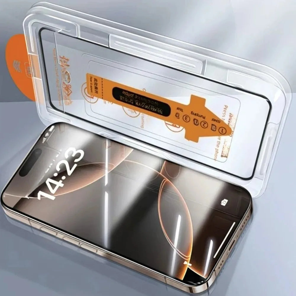 2Pcs Ultra HD Tempered Glass For iPhone 17 16 15 Pro Max Air 16e 15 Plus 14 13 12 11 Pro XR XS Max Dust Free Easy Install Glass