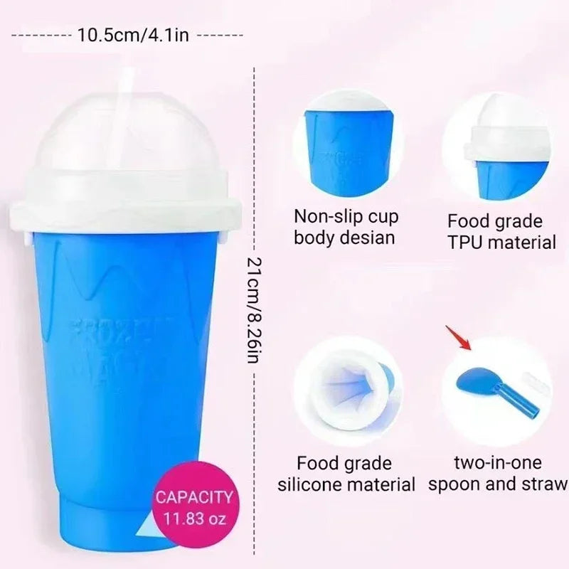 Slushy Maker Cup Slushy Cup For Homemade Smoothies Juice Ice Cream Summer Squeeze Beker Kitchen Tool