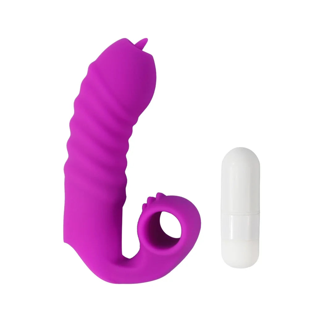 Mini Finger Vibrator Tongue Massager Vagina Stimulation Adult Products G-spot Sex Toys for Women Erotic Toy Clitoris Stimulator