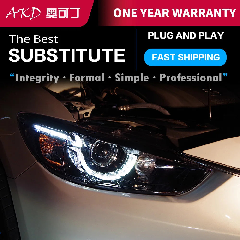 Auto Parts For Mazda 6 Atenza Headlights 2013-2016 latest Styling LED Daytime Lights Dual Projector Car Accesorios Modified