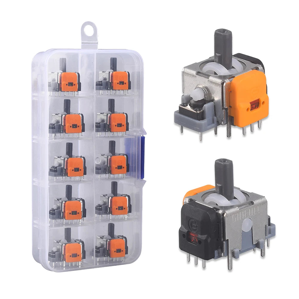 10Pcs 3D Hall Effect Joystick High Precision No Drifting Thumbsticks Module Repair Parts Adjustable for PS4/5 for XBox/Switch