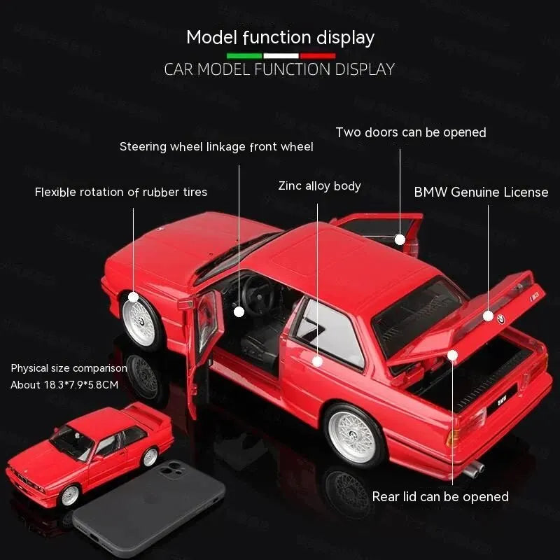 Burago 1:24 BMW M3 1988 Child's Vehicle 21100W White