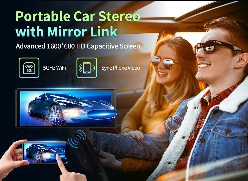 Imagebon 10.26 Inch Android 13 8 Core Rearview Mirror Camera CarPlay & Android Auto Dash Cam 5G WiFi Bluetooth GPS Navigation