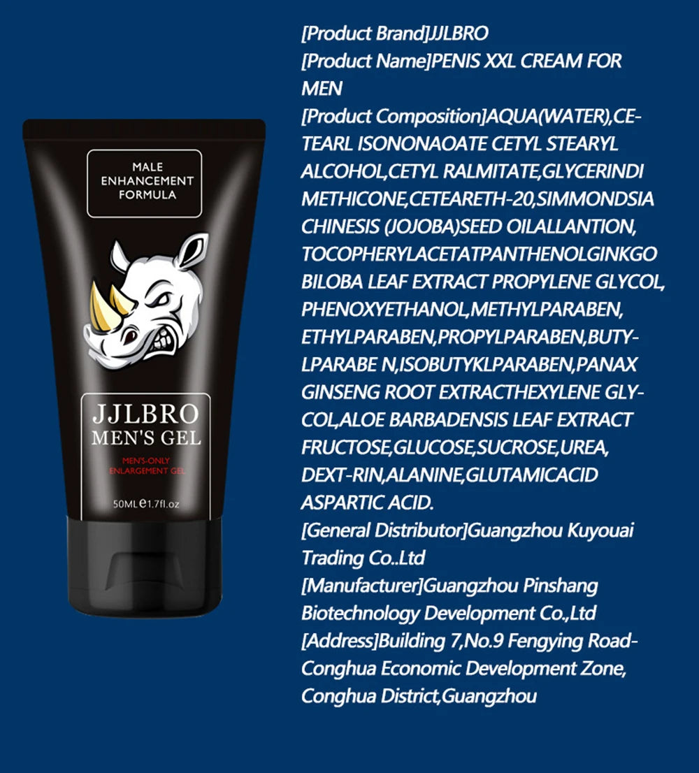 Male Big Dick XXL Penis Enlargement Cream Sex Gel Penis Growth For Men Enhanced Erection Ejaculation Delay Big Cock Oil Sex Toys