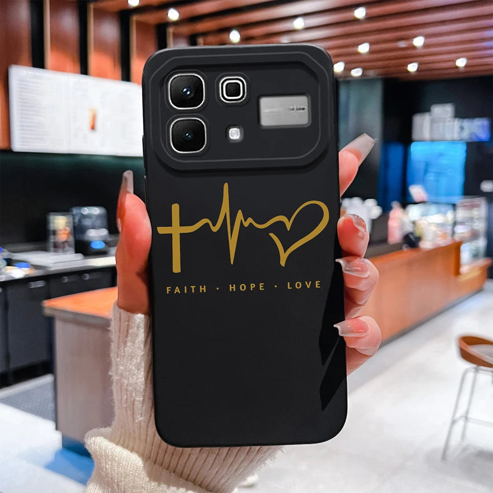 Phone Case For Infinix Note 60 Pro Edge 4G 5G Liquid Silicone High Quality Shockproof Cute Animals Cover